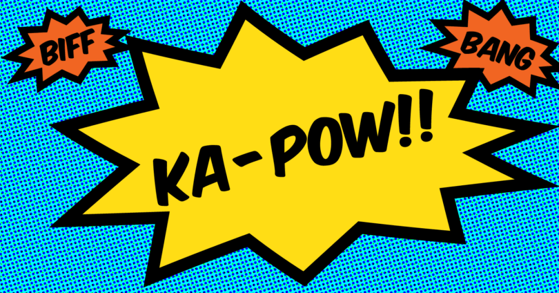 BIFF! BANG! KA-POW!!! logo, a show created by Monkey Business Institute